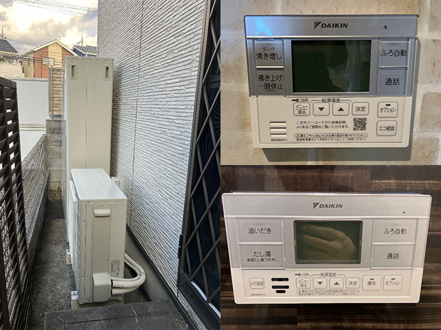 大阪府和泉市にてエコキュート交換 パナソニックHE-W46EQからダイキンEQA37ZFTV