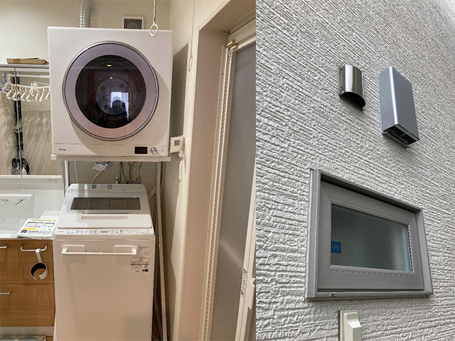 京都府京田辺市にてガス衣類乾燥機設置 リンナイ乾太くん9キロデラックスRDT-93