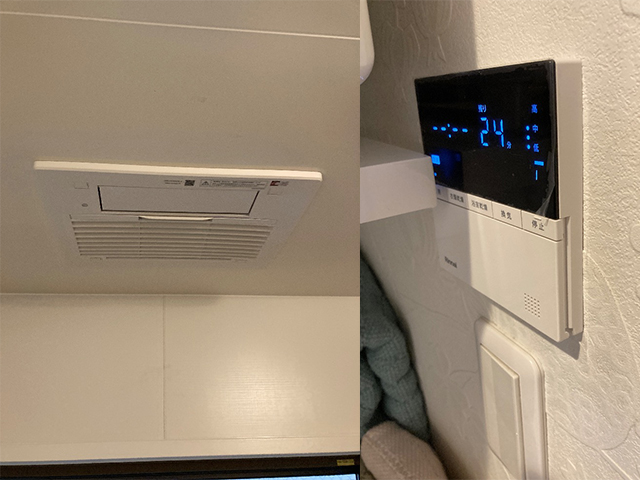 大阪府大阪市平野区にて1室換気タイプ浴室暖房乾燥機交換 リンナイRBH-C3302K1P