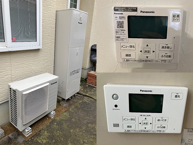 奈良県吉野郡の戸建て住宅 電気温水器からエコキュートへ取替え（交換）工事後 ナショナル電気温水器460LフルオートDH-46G3QUBAからパナソニックエコキュート370LフルオートHE-S37LQSへ交換 給湯省エネ2026補助金対象 電気温水器撤去加算あり