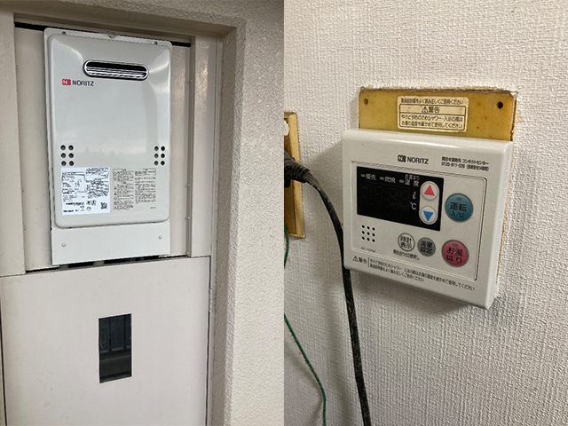 大阪府大東市にて標準設置型給湯器交換 大阪ガス33-425AからノーリツGQ-1639WS-1