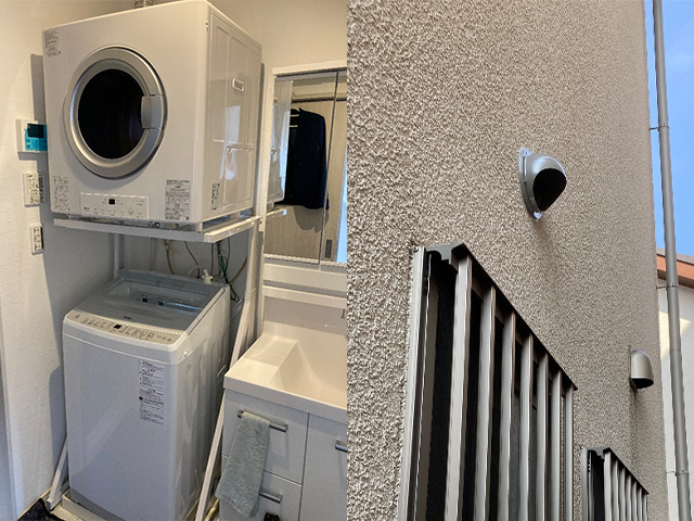 大阪府東大阪市にてガス衣類乾燥機設置 リンナイ乾太くん8キロスタンダードRDT-80(A)