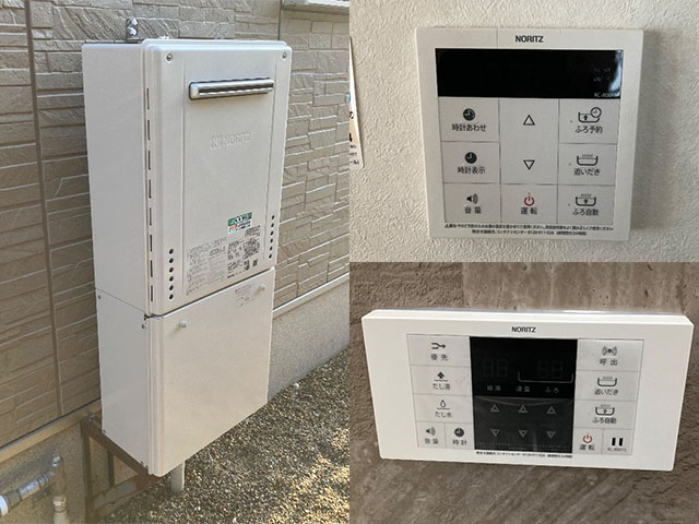 奈良県大和郡山市にて屋外式給湯器交換 ノーリツGT-2450SAWXからエコジョーズSRT-C2471SAW-1