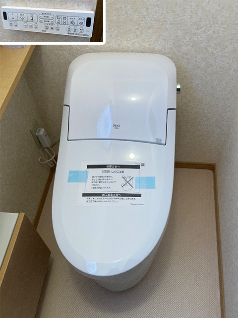 奈良県大和郡山市にてトイレ交換 プレアスLSグレードCLR6A（ YBC-CL10HU+DT-CL116AHU/BW1）
