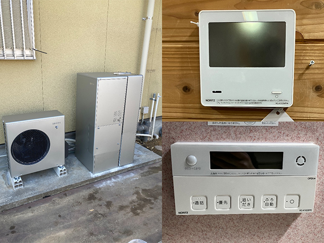 奈良県奈良市にてハイブリッド給湯機交換 ノーリツHPHB R290標準機70Lモデル