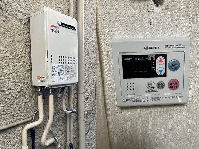 兵庫県神戸市垂水区にて屋外式給湯器交換 ノーリツエコジョーズ24号GQ-C2434WS