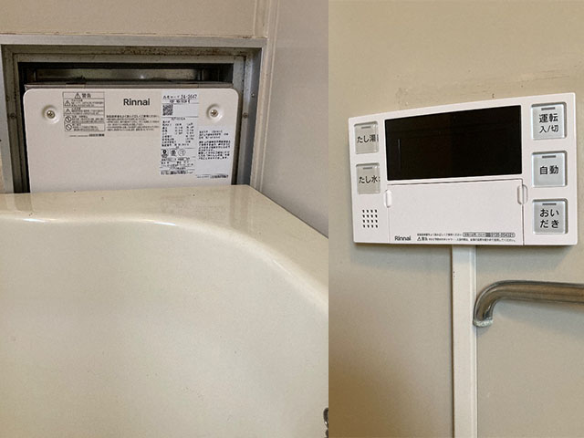 大阪府東大阪市にて壁貫通型給湯器交換 大阪ガス131-K910からリンナイRUF-HA163A-E
