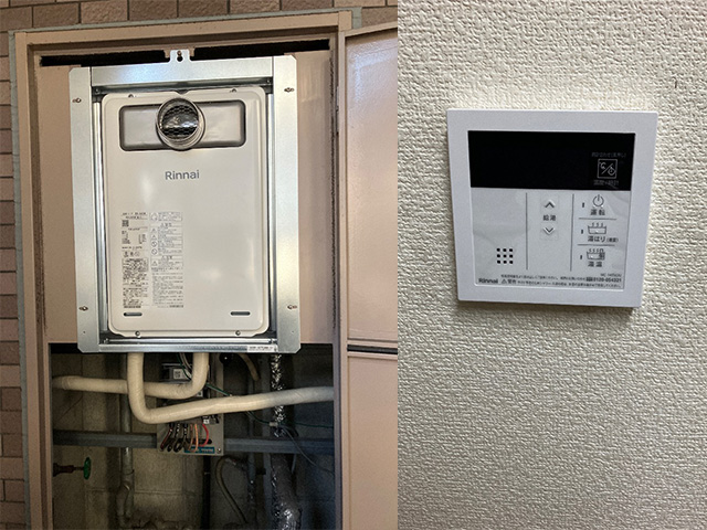 浪速区マンションの給湯器交換！TOTO製RGH16CF2-JからリンナイRUX-A1616T(A)-Eへ