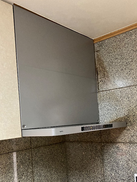大阪府東大阪市｜レンジフード交換工事 富士工業 FVA-753BK → ノーリツ イージア NFG7S24MSV