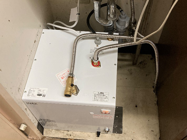 大阪府吹田市で小型電気温水器交換｜LIXIL ゆプラス EHPN-H25N2からEHPN-H25N4へ