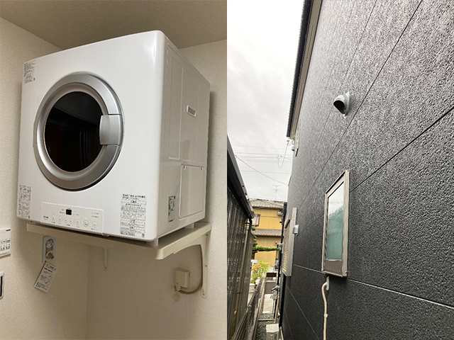 大阪府堺市中区 戸建て住宅｜リンナイ衣類乾燥機「乾太くん」8kg（RDT-80A）新設工事